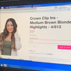 Crown clip ins hidden crown 4/613 16”